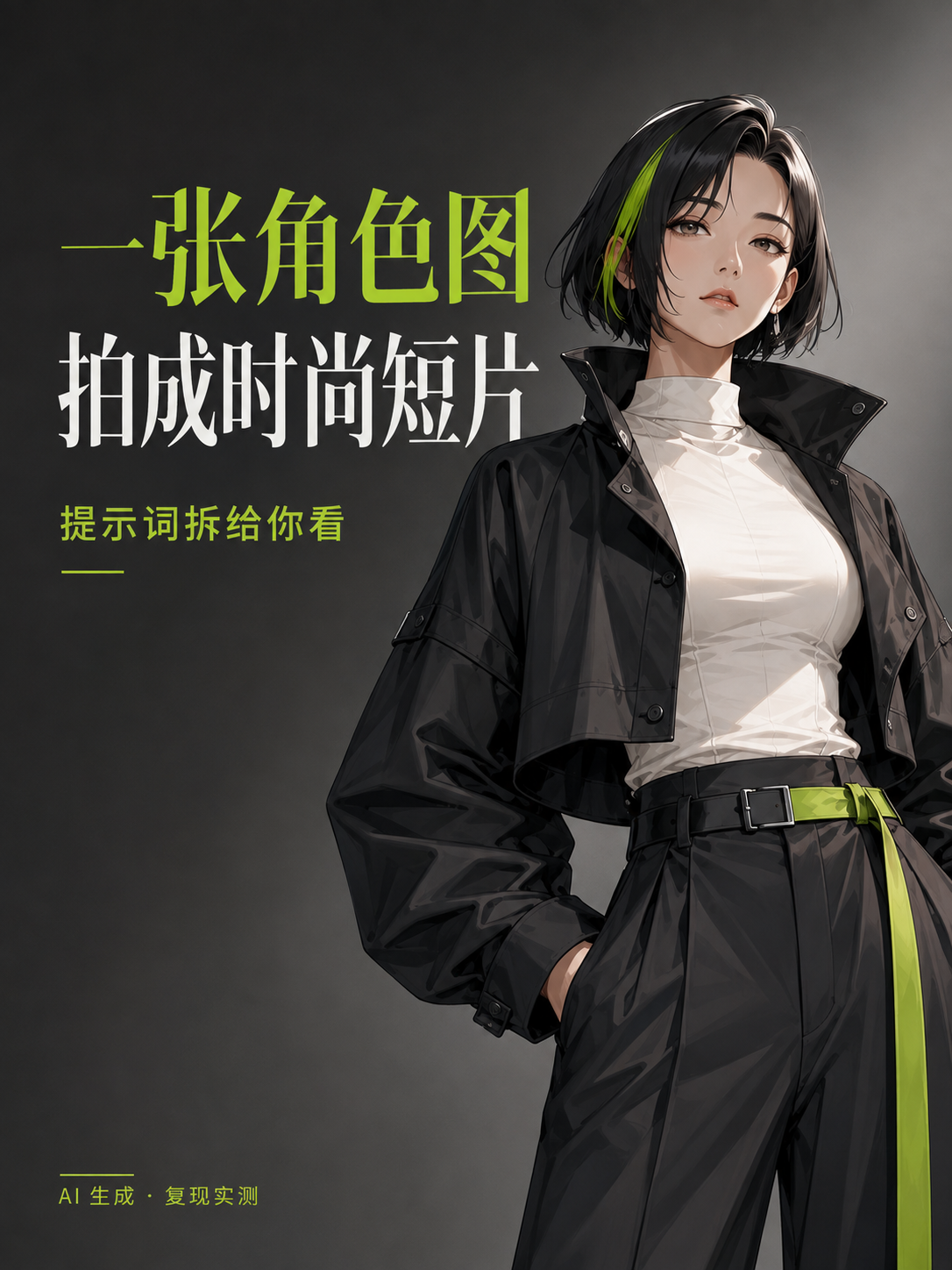 一张角色图,拍成时尚短片
