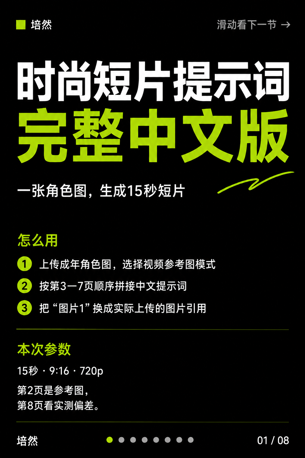 时尚短片提示词|完整中文版